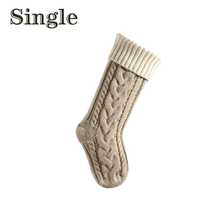 1pc Customized Embroidered Christmas Stocking, Christmas Tree Decor, Large Capacity Storage Sock, Can Be Engraved With Name/Letter, Knitted, Fireplace Hanging Decor, Holiday Home Decor, Christmas Party Decoration, Santa Claus Sock, Christmas Gift Bag, Gift For Family And Friends, New Year Room Decoration