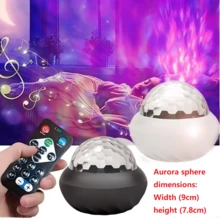 1pc Disco Ball Party Light, Sound Activated DJ Light With Remote Control RGB Strobe Light USB 7 Modes LED Stage Spotlight For Home Room Karaoke Festival Party Wedding Decoration Performance