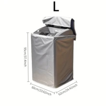 通用洗衣机罩，防水、防尘、防紫外线、防褪色，带弹性固定带，适用于多种型号。