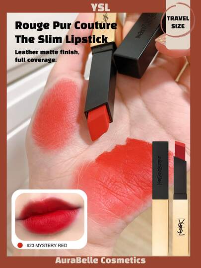  1.2g YSL Lipstick Minis - #21 Classic Red / #23 Vibrant Orange Red / #1966 Warm Brown Red