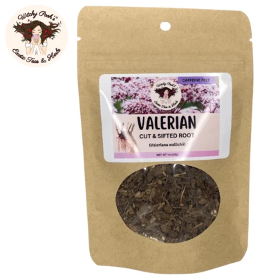 Witchy Pooh's Valerian Tea - Cut & Sifted Root, Caffeine Free