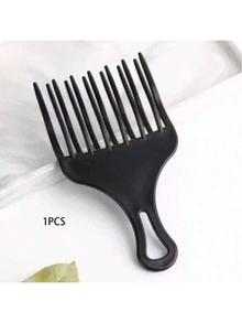 1pc Large Tooth Comb For Hair Dyeing & Styling, Double Layer Wavy Comb, Pomade Comb, Hair Styling Comb, Plastic Material, Suitable For Hairstyling At Home