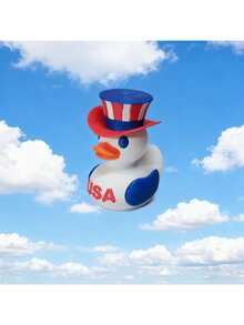 American Spirit Duck" 3D Printed, A Patriotic Cutie Wearing A Top Hat - Multicolor - View 2