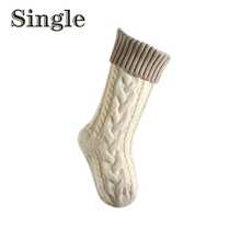 1pc Customized Embroidered Christmas Stocking, Christmas Tree Decor, Large Capacity Storage Sock, Can Be Engraved With Name/Letter, Knitted, Fireplace Hanging Decor, Holiday Home Decor, Christmas Party Decoration, Santa Claus Sock, Christmas Gift Bag, Gift For Family And Friends, New Year Room Decoration