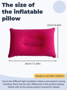 1pc Square Inflatable Travel Pillow - Neck Support For Car And Airplane, Also Suitable As Lumbar Cushion, Ideal For Long Flights And Road Trips, Comfortable Aviation Accessory, Elegant Travel Gear, Durable Inflatable Material - Multicolor - View 16