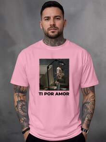 Men T-Shirts - 淺粉色 - 查看 1