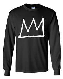 Basquiat Long Sleeve T-Shirt - Crown, Jean-Michel - 黑色 - 查看 1