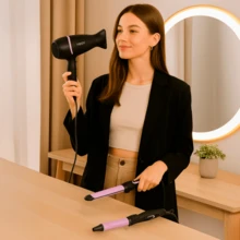 LOI BRASIL Nappo 3-In-1 Kit Hair Dryer Flat Iron Curling Iron 2200W - Black - View 8