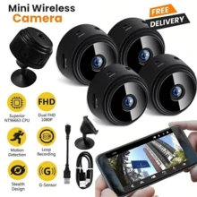 2.4GHz 无线 WiFi 安全摄像头 - USB/电池供电，便携式室内/室外监控，适用于家庭、办公室、汽车和宠物，运动检测，夜视 - 适用于任何场合 - 彩色 - 查看 2