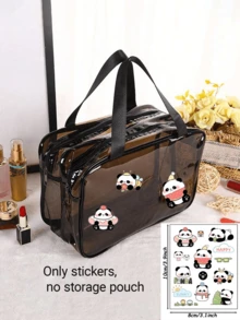 Storage Bag Makeup Travel Bag Make Up Brush Bag Toiletry Bag Transparent Makeup Bag Made Of PVC Material, Hand-Held Toiletry Bag, Cosmetic Storage Bag, Beach Bag, Essential For Traveling Makeup Travel Toiletry Organizer Clear Essentials Gifts Storage Zipper Accessories Nail