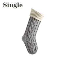 1pc Customized Embroidered Christmas Stocking, Christmas Tree Decor, Large Capacity Storage Sock, Can Be Engraved With Name/Letter, Knitted, Fireplace Hanging Decor, Holiday Home Decor, Christmas Party Decoration, Santa Claus Sock, Christmas Gift Bag, Gift For Family And Friends, New Year Room Decoration