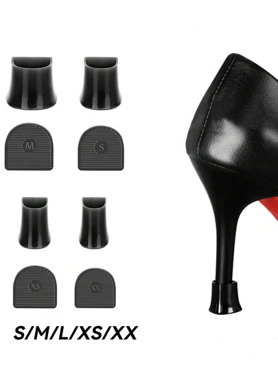 زوج من أغطية كعب عالي من السيليكون للنساء، مانعة للضوضاء، واقية لأطراف الأحذية ذات الكعب العالي، أغطية كعب رفيع