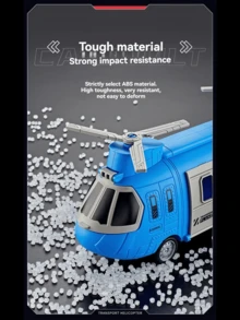 3-12 Years Old Kids Transformable Helicopter Transport Model, Multi-Functional Track Launcher, Rich Accessories, Dual Transformation, Durable, Suitable As Toy Gift, Christmas Gift (Some Accessories Random) - Multicolor - View 4