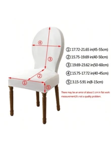 1/2 chiếc bọc ghế tròn, bọc ghế co giãn họa tiết lá cây, bọc ghế trang nhã cho tiệc cưới. - Màu be - Xem 4