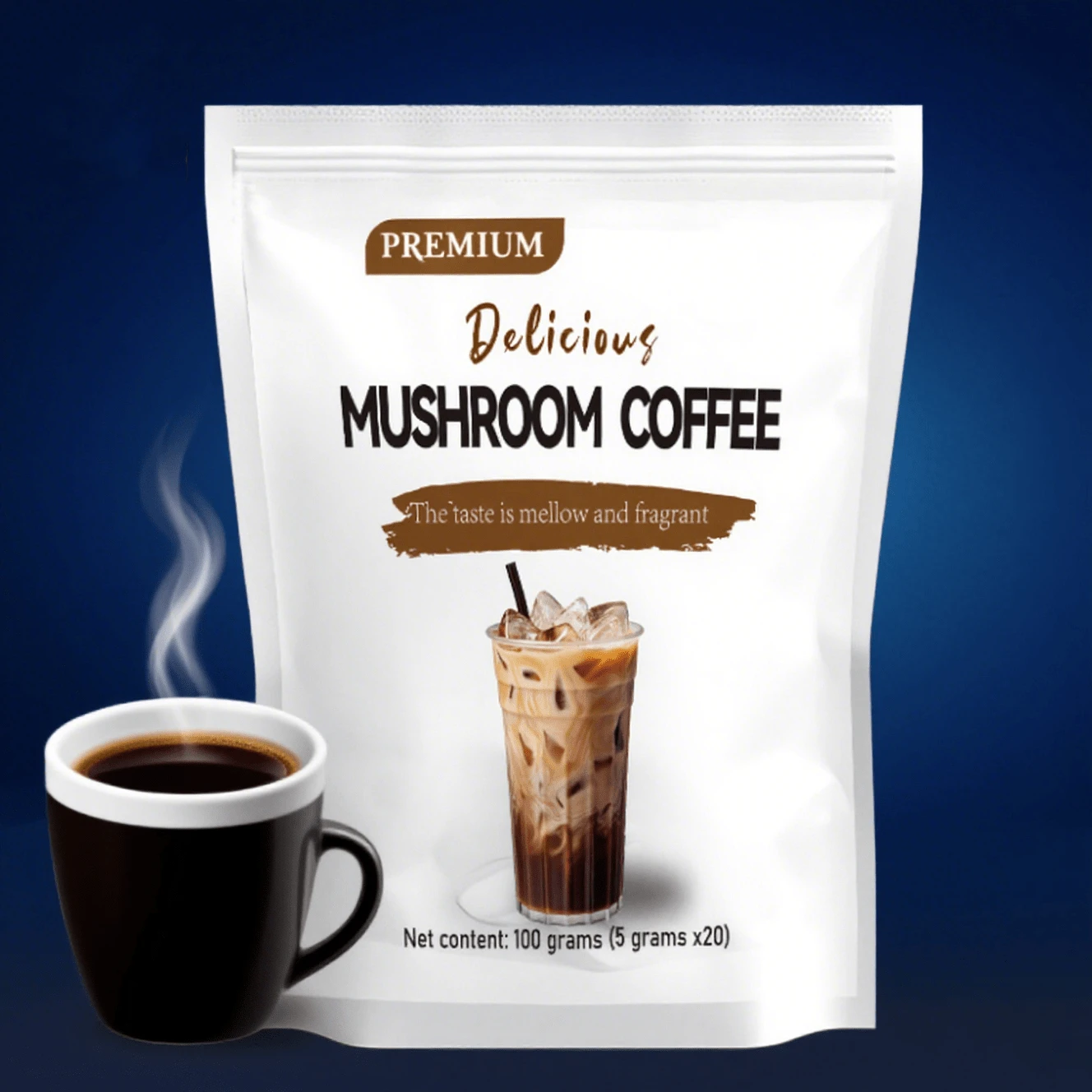 Mushroom Coffee, 11 Mushrooms Plus Adaptogens & Probiotics, With Lion's Mane, Chaga, Reishi, Cordyceps Complex, Instant Coffee For Focus, Energy, Gut, Digestion, Immunity - Multicolor - View 1