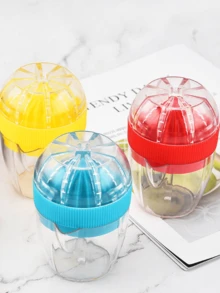 1 Set Manual Lemon Juicer, Plastic Orange & Grapefruit Juice Extractor, Convenient Juice Cup, Kitchen Tool