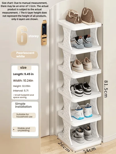 Vertical Shoe Rack:Stackable Shoe Rack For Closet DIY Free Standing Shoe Organizer Small Shoe Shelf For Small Spaces And Narrow Spaces Plastic Lightweight Modular Easy-Assembly Design Ideal For Entryway Living Room Bedroom Dorm Apartment And Narrow Closets, Perfect For Sneakers Sandals Heels Boots, Keeps Footwear Organized, Clutter-Free Storage Solution, Space-Efficient, Stackable Freestanding Unit, Portable, Versatile For Closet Shelf Or Hallway, Simple DIY Setup, Sturdy Plastic Construction, Long-Lasting Use, Spring Refresh For A Tidy Wardrobe