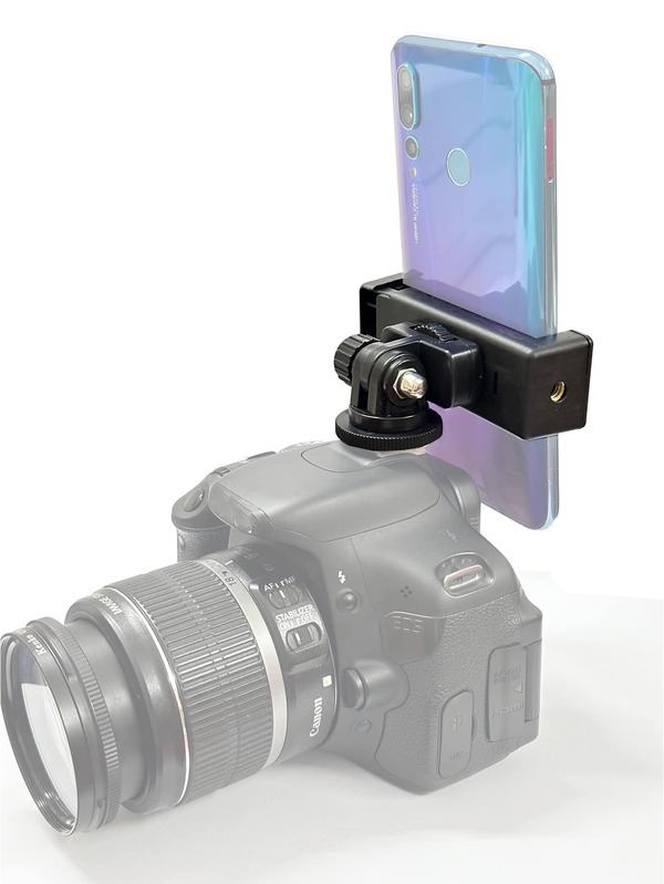 Multifunktionale Blitzschuh-Halterung für Smartphones, kompatibel mit Systemkameras und DSLR-Kameras