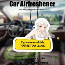 Design von Anime-Warnschildern "SEI EIN GUTER FAHRER", Auto-Lufterfrischer - Hängende Rückspiegel-Dufttabletten, coole Auto-Dekoration, papierbasierter Fahrzeug-Lufterfrischer-Kombisatz mit verschiedenen Designs, Geschenk für Freunde