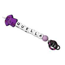 1 porte-clés décoratif exclusif pour infirmière avec nom personnalisable. Perle de nom, accessoires colorés. Porte-clés DIY, cadeau de fête, décoration de perles de lettres, 1 stéthoscope d'infirmière personnalisable, porte-clés d'uniforme d'infirmière