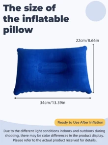 1pc Square Inflatable Travel Pillow - Neck Support For Car And Airplane, Also Suitable As Lumbar Cushion, Ideal For Long Flights And Road Trips, Comfortable Aviation Accessory, Elegant Travel Gear, Durable Inflatable Material - Multicolor - View 15