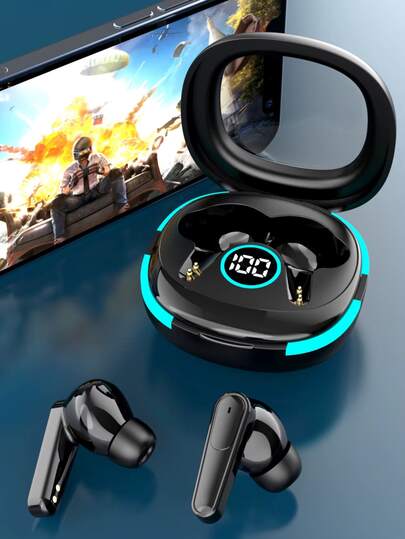 Fone Bluetooth Plus50 Deep Bass com Display LED, Toque Inteligente, USB-C, Bateria 80h e Cancelamento de Ruído