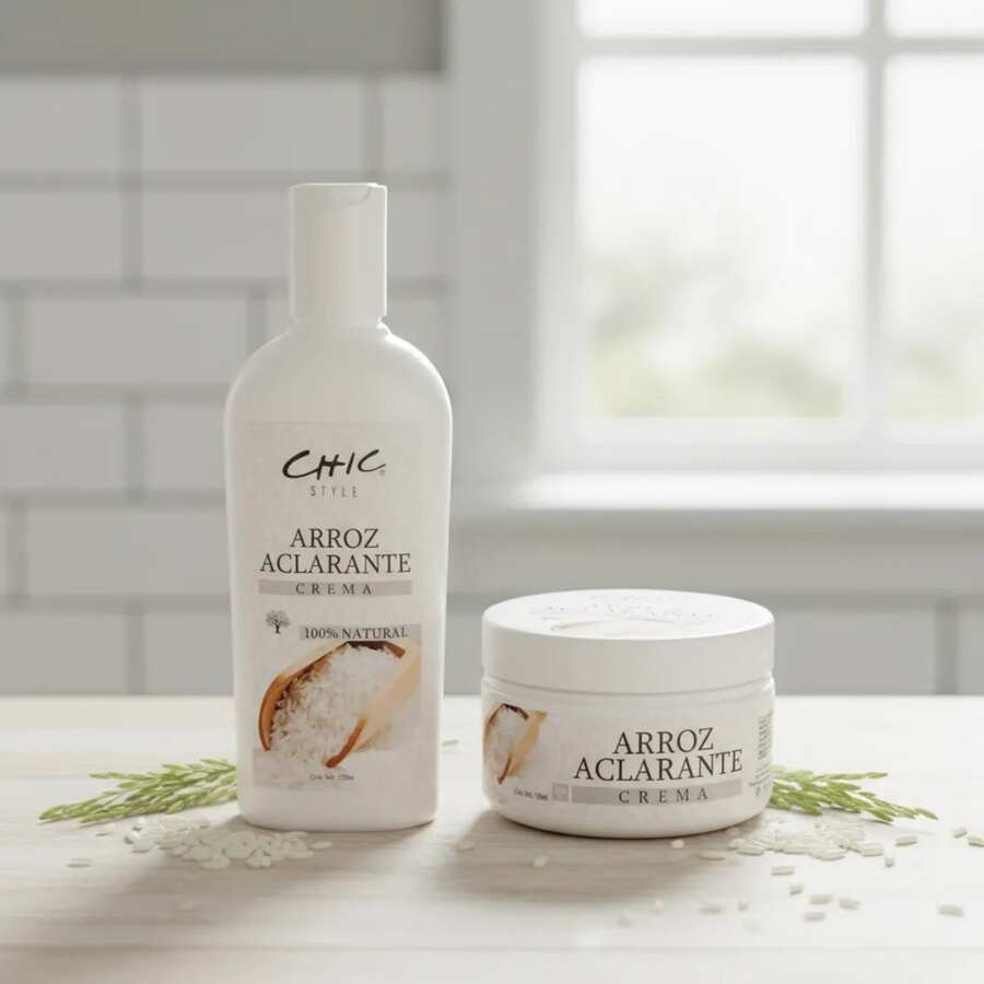 COMBO Crema ACLARANTE Facial 100ml + Crema ACLARANTE Corporal 250ml de Arroz 100% NATURAL