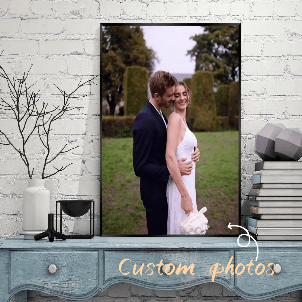 1 Customizable Frameless High-Definition Painting Poster, Personalized Canvas Poster, Customized Photos, Shared Your Favorite Memories And Most Precious Moments, Perfect Gift For Friends And Family, Wall Art For Anniversary