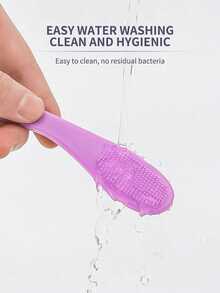 4 pezzi Spazzola in silicone per la pulizia dei pori del naso, massaggiatore portatile per rimuovere i punti neri, strumento di pulizia per la bellezza - Multicolore - Visualizzare 4