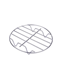 1 runt ångställ i rostfritt stål, multifunktionellt ångställ i rostfritt stål! Detta praktiska ångställ är utformat för att placeras direkt i en kastrull. Det är tillverkat av högkvalitativt rostfritt stål, hållbart och lätt att rengöra. Med det kan du ångkoka en mängd olika livsmedel, som fisk, bullar eller till och med pizza. Det är ett utmärkt tillskott till ditt kök.