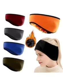 2pcs Winter Fleece Ear Warmer Headband, Earmuffs For Cold Weather, Keeps Ears Warm, Suitable For Skiing, Running, Cycling