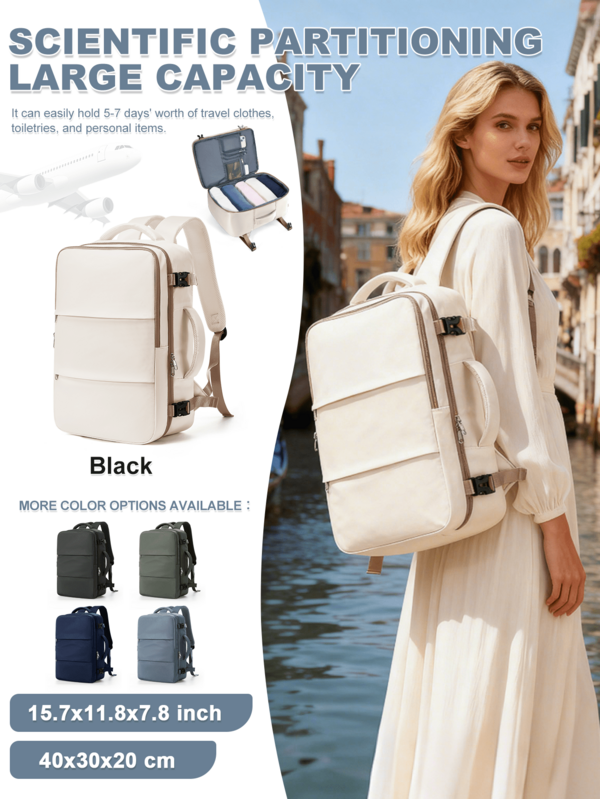 Reiserucksäcke für Herren und Damen, dünne Business-Laptoptaschen, multifunktionale Mehrkammertaschen als Schulranzen für Mittel- und Oberschüler, Handtaschen-Rucksäcke, geeignet für Outdoor-Wanderungen und Camping-Trips, fluggenehmigter tragbarer Cockpit-Taschen, modische Farbkombinations-Rucksäcke für Studenten, und Rucksäcke für Jungen und Mädchen zum Schulweg und zur Arbeit, Handgepäck-Rucksack, fluggenehmigt 40*20*30cm