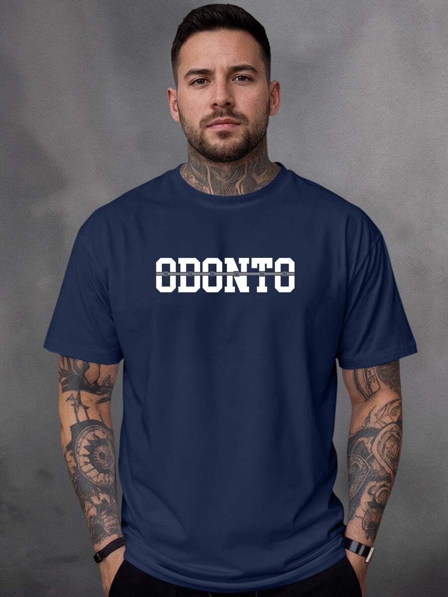 Men T-Shirts - 藏蓝色 - 查看 1