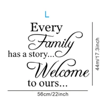 1 szt. Naklejka powitalna z PVC | Naklejki ścienne z PVC | Zdejmowana dekoracyjna naklejka winylowa do domu dla każdej rodziny