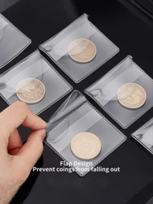 Coin Collection Box Set, Coin Bag Set, Coin Protector, Plastic Coin Holder, Transparent Storage Box, Coin Collection Accessories, Suitable For Coins, Jewelry And Small Items As Souvenirs - Multicolor - View 2