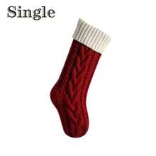 1pc Customized Embroidered Christmas Stocking, Christmas Tree Decor, Large Capacity Storage Sock, Can Be Engraved With Name/Letter, Knitted, Fireplace Hanging Decor, Holiday Home Decor, Christmas Party Decoration, Santa Claus Sock, Christmas Gift Bag, Gift For Family And Friends, New Year Room Decoration
