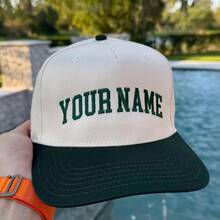 Casquettes brodées personnalisées, casquettes de papa personnalisées, casquettes à texte personnalisé, casquettes de maman, casquettes de fête célibataire, casquettes de baseball bicolores, casquettes brodées à texte inversé personnalisé, organisateur de voyage, cadeau personnalisé pour papa, idées de cadeaux - Multicolore - Voir 9