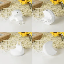 BABYLIYA Dark Light-Sensing LED ABS Moon-Shaped Night Light, Bedroom/Hallway/Bathroom Auxiliary Lighting