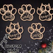 F-pet Paw Wood Pendant