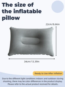 1pc Square Inflatable Travel Pillow - Neck Support For Car And Airplane, Also Suitable As Lumbar Cushion, Ideal For Long Flights And Road Trips, Comfortable Aviation Accessory, Elegant Travel Gear, Durable Inflatable Material - Multicolor - View 14