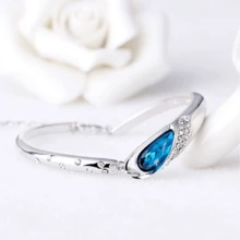 925 Silver Blue Zirconia Stone Bracelet, Suitable For Daily Wear - Blue - View 4