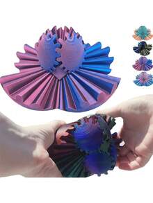 1pc ADHD Gear 3D Printed Rotating Ball, Finger Gear Spinner To Relieve Stress And Anxiety - Suitable For Sensory Needs, Finger Gear Ball - Unique Home And Office Decor, Party And Creative Gift - Multicolor - View 8