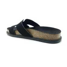 Sandália Papete Feminina Beira Rio Solado Tratorado Camurça - Preto - Visão 4