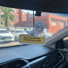 Design von Anime-Warnschildern "SEI EIN GUTER FAHRER", Auto-Lufterfrischer - Hängende Rückspiegel-Dufttabletten, coole Auto-Dekoration, papierbasierter Fahrzeug-Lufterfrischer-Kombisatz mit verschiedenen Designs, Geschenk für Freunde