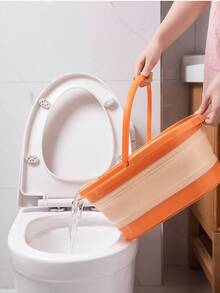 1 pezzo Bacinella da massaggio pieghevole per adulti, design semplice con coperchio, per uso domestico e in dormitorio, per un bagno dei piedi in immersione profonda