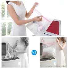 Kit 5 Sacos Lavar Roupa Intima Lingerie Delicada Zíper 40x50