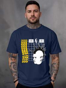 Men T-Shirts - 藏蓝色 - 查看 1