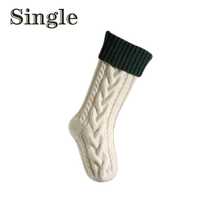 1pc Customized Embroidered Christmas Stocking, Christmas Tree Decor, Large Capacity Storage Sock, Can Be Engraved With Name/Letter, Knitted, Fireplace Hanging Decor, Holiday Home Decor, Christmas Party Decoration, Santa Claus Sock, Christmas Gift Bag, Gift For Family And Friends, New Year Room Decoration