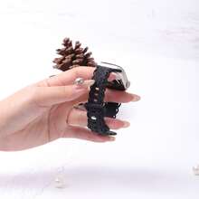 1pc Flower Pattern Silicone Watchband Compatible With Apple Watch Series 11 Band 41/40/44/45mm/42mmS11/42mmS10/38/46/49mm Women/Men,Soft Skin-Well Bracelet Correas Adjustable Wristbands Compatible With Iwatch Series 11/10/9/8/7/6/5/4/3/SE 3/Ultra 3 Smartwatch Accessory