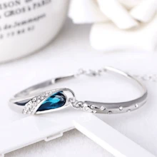925 Silver Blue Zirconia Stone Bracelet, Suitable For Daily Wear - Blue - View 3